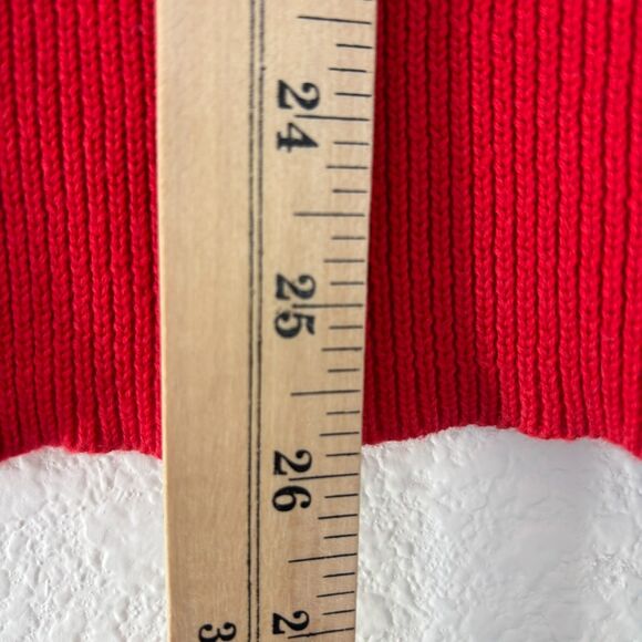 Y2K American Eagle Womens V-neck Sweater S Cable knit Striped Multicolor 2011 - Picture 12 of 13